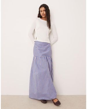 Glamorous Contrast Spliced Maxi Skirt - Purple