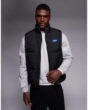 HUGO Bodolino Chest Logo Padded Vest - Grey