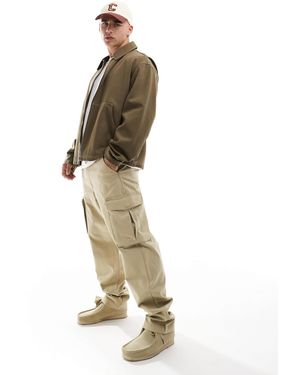 Wrangler – casey jones – workwear – locker geschnittene cargohose aus twill - Mettallic