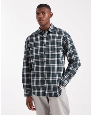 Farah Hardaker Long Sleeve Check Shirt - Blue