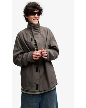 Bench x Superdry & Co High Neck Ripstop Jacket - Grey