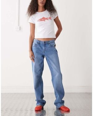 Noisy May reggy Low Waist Straight Leg Jeans - Blue