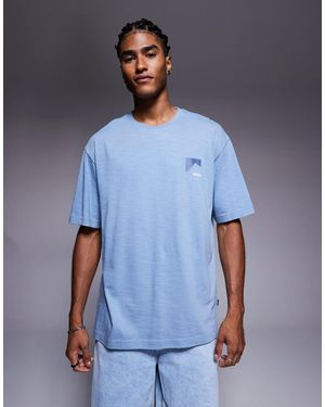 BOSS T-shirt coupe classique avec imprimé polaire au dos - clair - Bleu