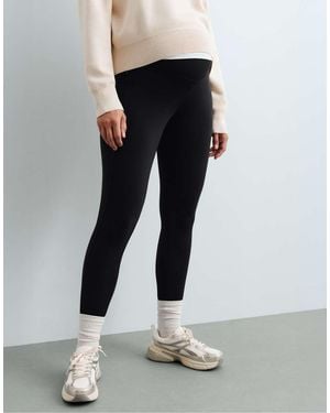 Oysho 65Cm Warm Maternity Leggings With Zips - Black