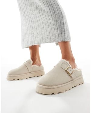 South Beach – mules aus echtem schaffell - Grau