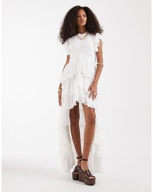 AllSaints Shaela Ruffle Maxi Dress - White