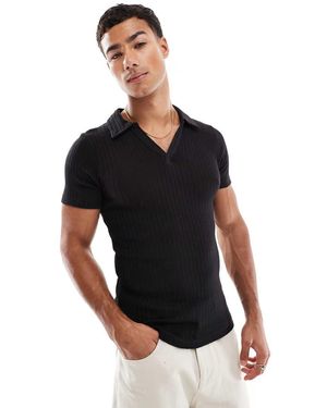 Jack & Jones Muscle Fit Polo - Zwart