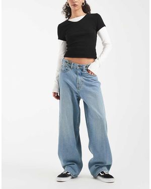 Vans Pantalones Azul Medio Holgados Con Lavado A La Piedra Cinched Check 5 De