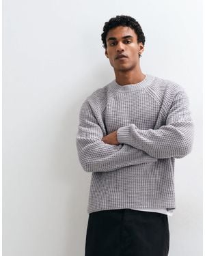 Collusion Knitted Boxy Sweater Sweater - Grey