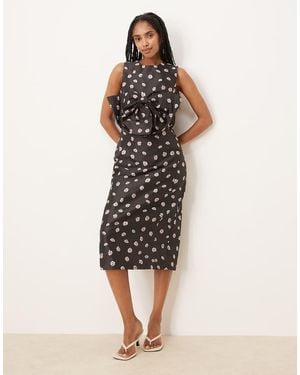 Sister Jane Rose Bells Jacquard Bow Dress - Black