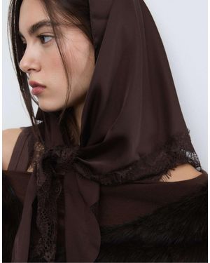 Stradivarius Paréo en dentelle - marron - Noir