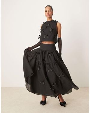 Sister Jane Bow Midi Skirt Co-Ord - Black
