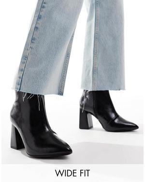 Raid Wide Fit Raid - tetlee - bottines larges vernies à talon carré - Bleu