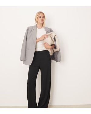 JDY Tall Broek Met Wijde Pijpen En Strikdetail - Zwart