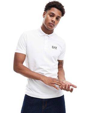 EA7 Polo Bianca Con Logo Sul Petto - Bianco
