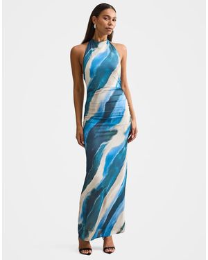 Forever New Halter Jersey Maxi Dress - Blue
