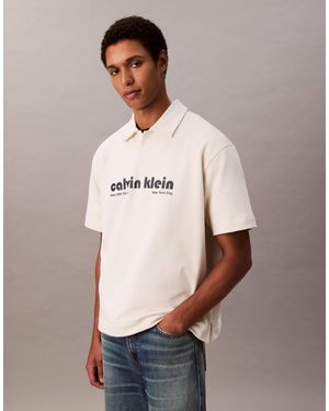 Calvin Klein – hochwertiges polohemd - Natur