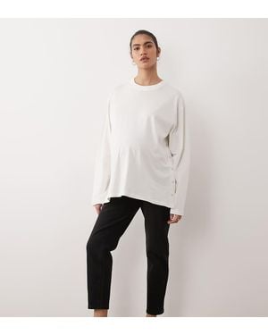 ONLY Vaqueros Mom Lavado De Talle Alto De - Blanco