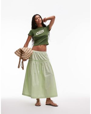 TOPSHOP Gonna Ampia - Verde