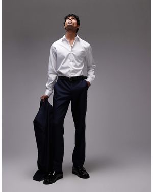 TOPMAN Slim Suit Pants - Gray