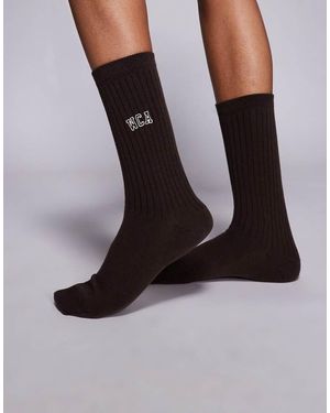 ASOS Calcetines Marrón De Weekend Collective-Blanco - Negro