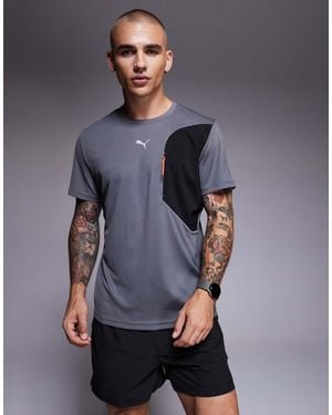 PUMA Flex Jacquard Training Pocket T-Shirt - Grey