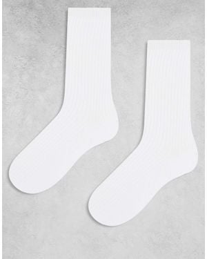 Only & Sons 2 Pack Ribbed Socks - White