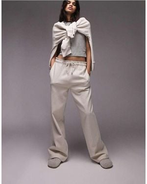 TOPSHOP Joggers De Corte Recto De (Parte De Un Conjunto)-Blanco - Gris