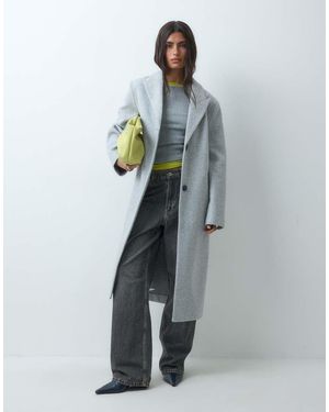 ASOS Enkelrijige Overjas Met Lichte Grijze Kleur - Grijs