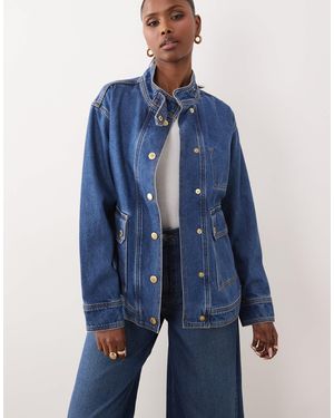 Barbour – nikki – legere jeansjacke - Blau