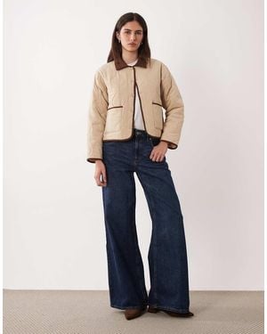 Jdy Gewatteerd Jack Met Contrasterend Detail - Blauw