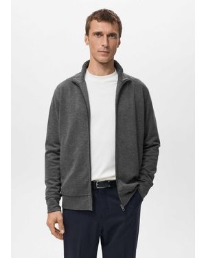 Mango – sweatshirt aus baumwollmix - Grau