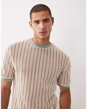ASOS Relaxed Ringer T-shirt - Brown