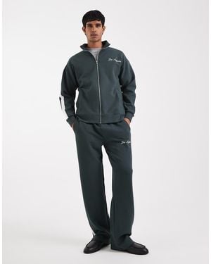 New Look Wide Leg joggers Co-ord - Blue