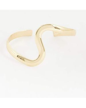 ASOS Open Cuff With Wave Design - Natural