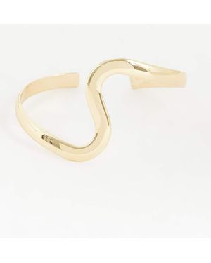 ASOS Open Armband Met Golvend Ontwerp - Naturel