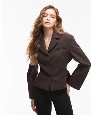 ASOS Fitted High Break Point Blazer - Black