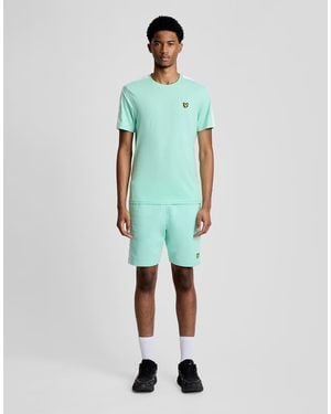 Lyle & Scott Mid Bottoms Jacquard Tape Shorts - Green