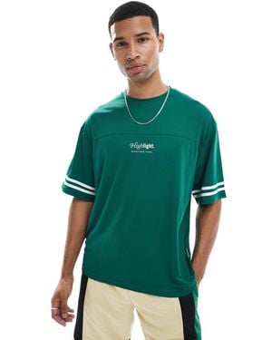 Redefined Rebel T-shirt style sport coupe carrée oversize - Vert