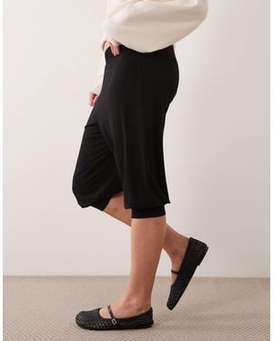 Miss Selfridge – ballon-cropped-hose - Schwarz