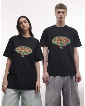 PRNT Fifa World Cup Mexico Mascot Relaxed Fit T-Shirt - Black