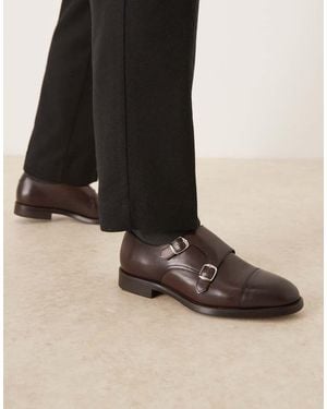 Mango Zapatos Oxford Marrones Con Detalle De Hebilla De - Negro