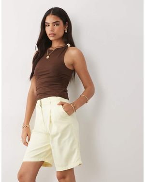 Mango Tailored Bermuda Shorts - Natural