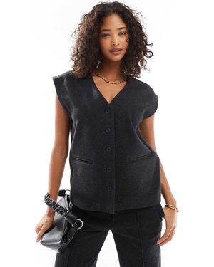 Object Gestructureerd Gilet - Zwart