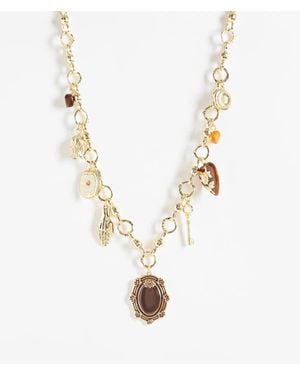 Mango Charm Necklace - White