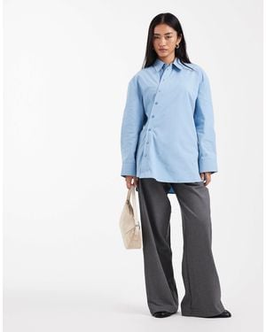 ASOS Oversized Wrap Overshirt - Blue