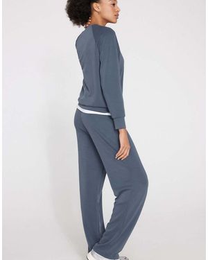 Tezenis Soft Touch Straight-Cut Trousers - Blue