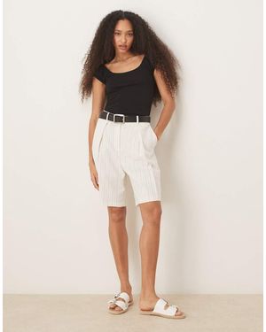 ASOS Tailored Longline City Shorts - Natural