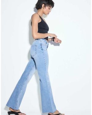 Stradivarius D74 Slit Fit Flared Jeans - Blue