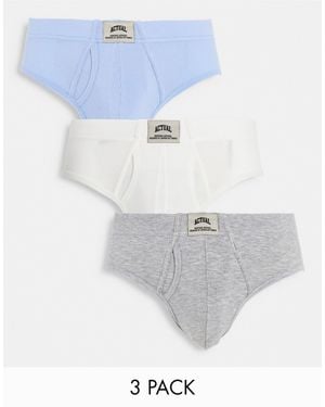 ASOS 3 Pack Of Ribbed Briefs - Multicolor